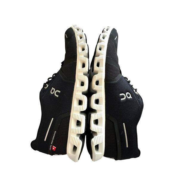 On Cloud ONCLOUD Cloud 5 Black White Running Shoes Sz 8.5 Women's EUC RARE - Picture 10 of 15